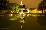 Christchurch fountain at night